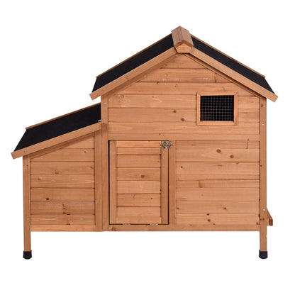 Easy Cleaning Wooden Poultry Hutch Rabbit Cage Waterproof Chicken Coop Hen House with Nesting Box for Yard