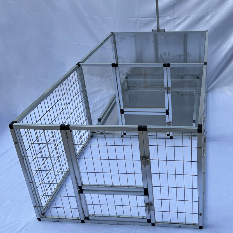 United States WAREHOUSE 7 DAYS to DOOR Metal and Glass Puppy Whelp Ing Box Large Aluminum Dog Elevated Whelp Ing Box with Fence