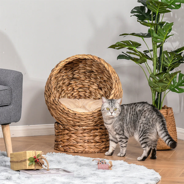 19.75" L X 16.5" W X 23.5" H cat Bed with Upholstered, cat Basket Bed cat House
