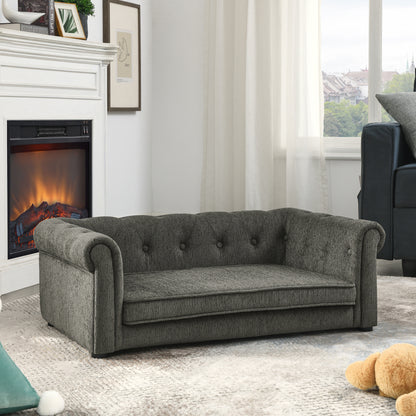 Elegant Rectangle Pet Bed for Small and Medium  Dogs, Durable Elevated Dog Sofa Bed, Comfortable Dog Couch