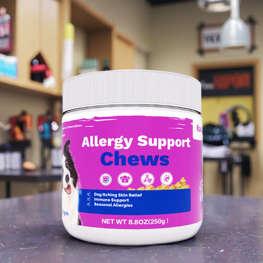 AONAI Dog Allergy Relief Chews Itchy Skin Relief for Dogs Anti Itch Support Immune Health Supplement for Dogs Soft Treats