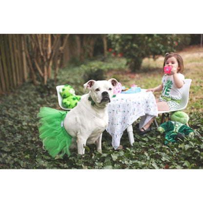 TD Green Christmas Dog Tutu Skirt Polyester XS Small XL Coat & T-Shirt Solid Pattern Accessory for Pet Protection & Dress up