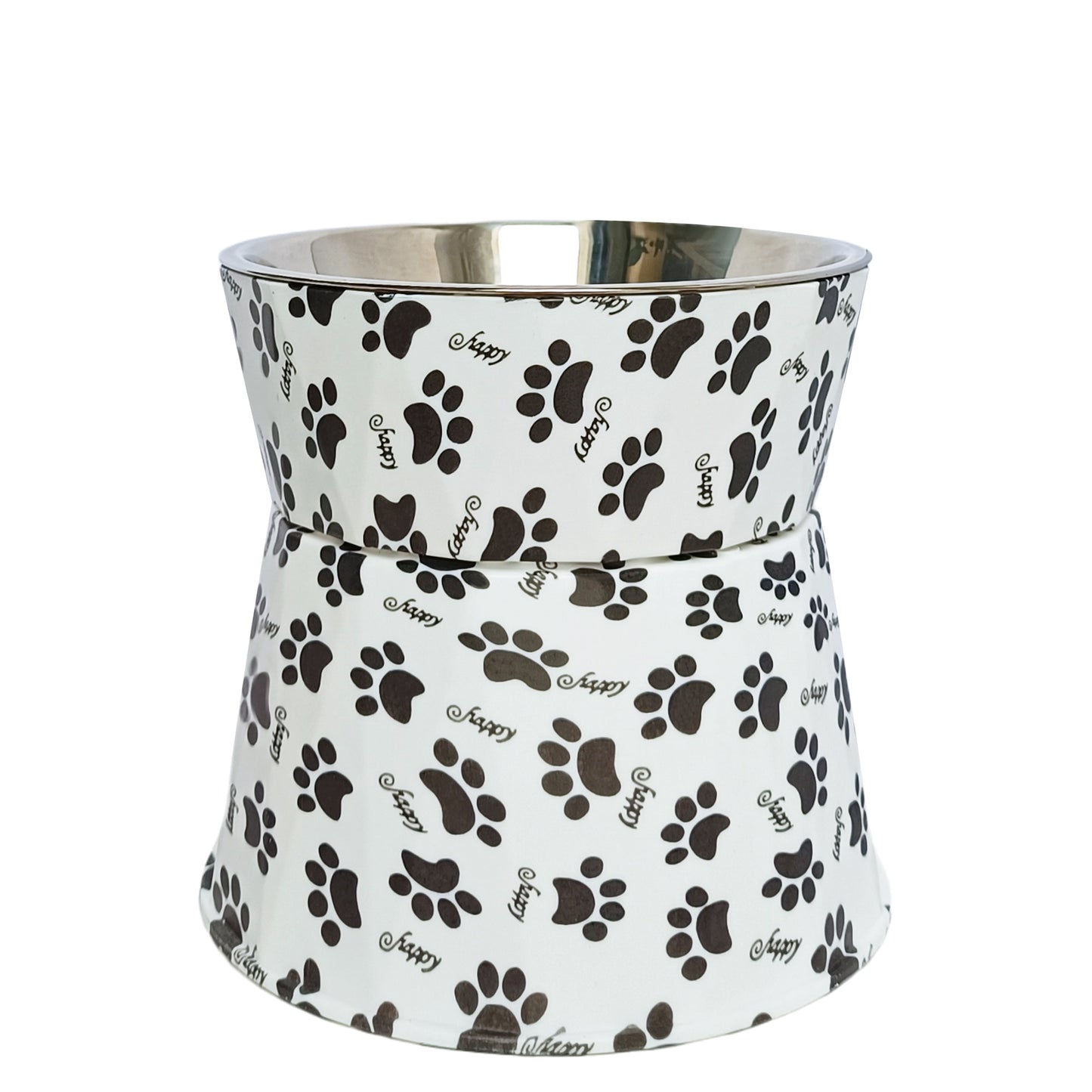 6" Anti-Vomiting Stainless Steel Pet Bowl for Small and Medium Dogs and Cats - Non-slip, Modern Design with Spine Protection