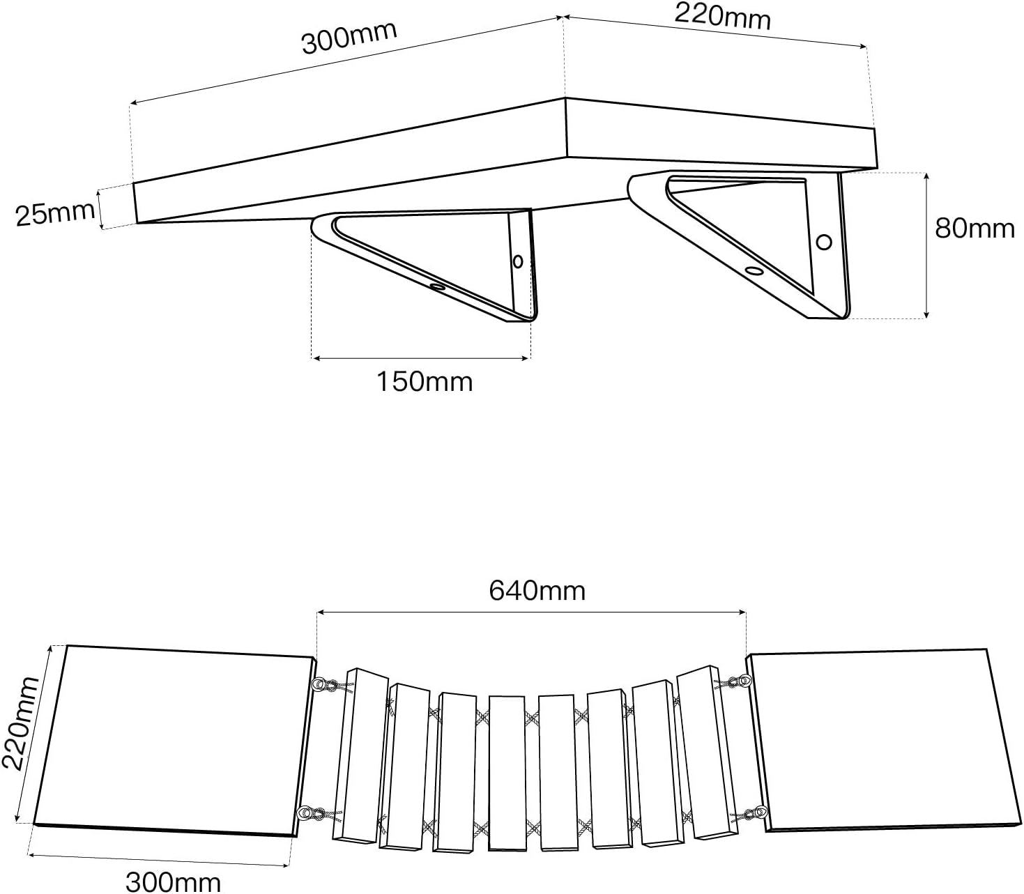Wooden Non- Slip Cat Wall Steps - Handcrafted Cat Wall Climber, Wall Mounted Cat Perch Cat Bridge Ladder, Cat Tree Shelf Cat Post Cat Hammock Bed