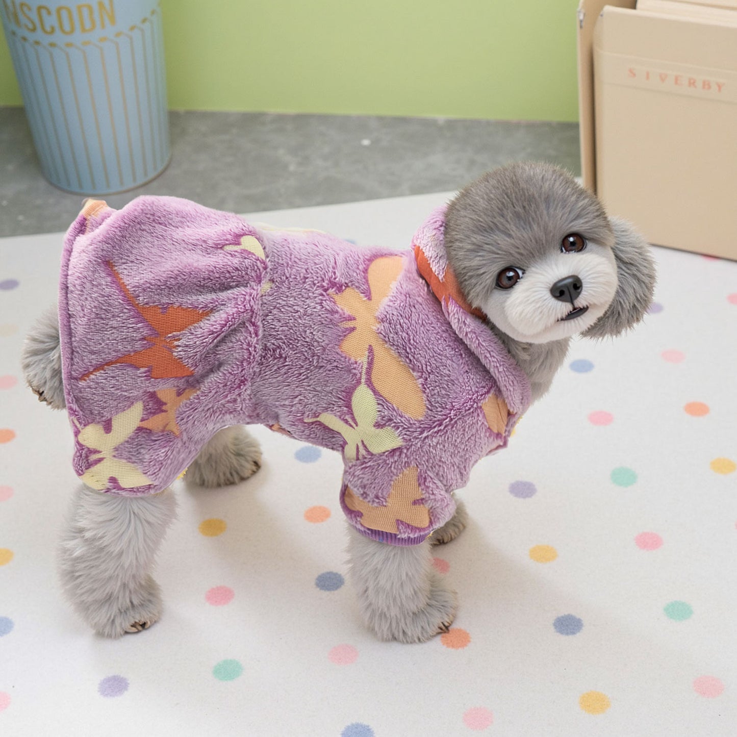 Warm Winter Dog Skirt Soft Velvet Puppy Clothes Reflective Breathable